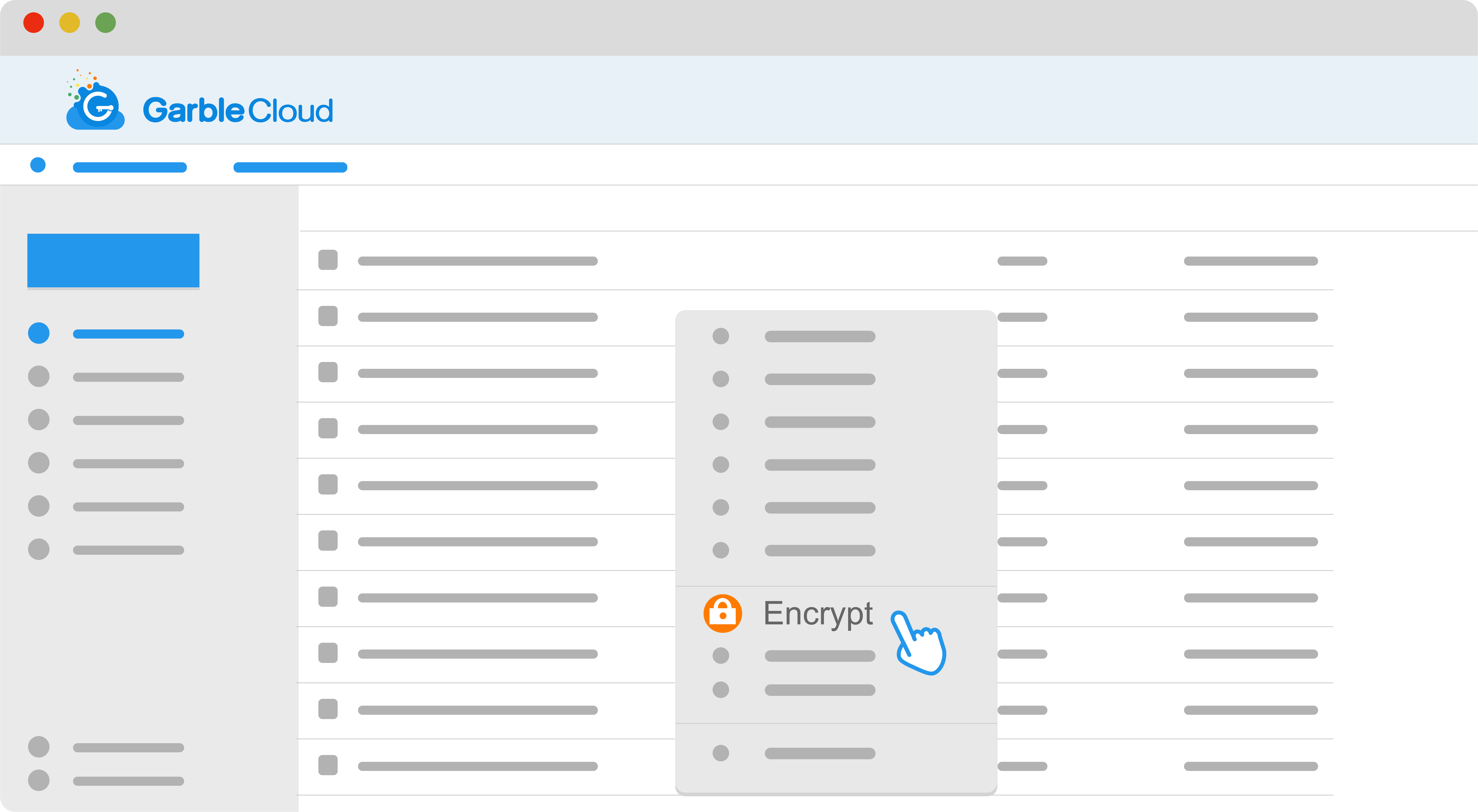 screenshot of Garble Cloud